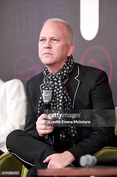 Filmmaker Ryan Murphy speaks onstage during the "Ryan Murphy and Friends" panel at Entertainment Weekly's PopFest at The Reef on October 30, 2016 in...