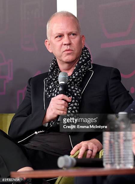 Filmmaker Ryan Murphy speaks onstage during the "Ryan Murphy and Friends" panel at Entertainment Weekly's PopFest at The Reef on October 30, 2016 in...
