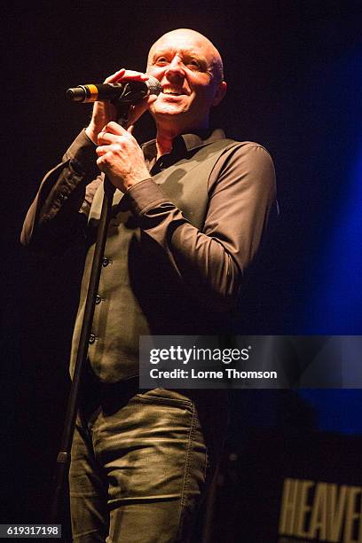 Glenn Gregory of Heaven 17 performs at O2 Shepherd's Bush Empire on October 30, 2016 in London, England.