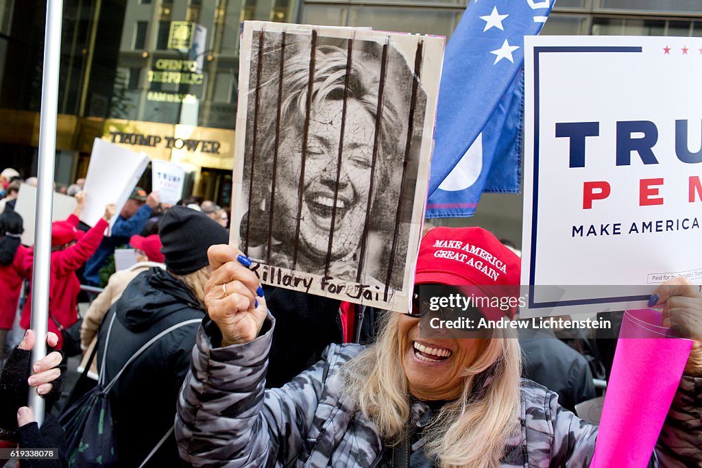Donald Trump Rally in Front of Trump Tower