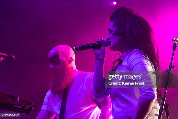 Michael Pope Mary-Kate Geraghty of Le Galaxie performs at Olympia Theatre on October 30, 2016 in Dublin, Ireland.