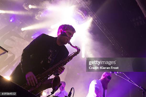Ben Castle and Michael Pope of Le Galaxie performs at Olympia Theatre on October 30, 2016 in Dublin, Ireland.