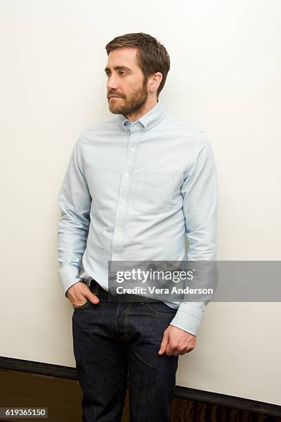 Jake Gyllenhaal at the "Nocturnal Animals" Press Conference at the Four Seasons Hotel on October 28, 2016 in Beverly Hills, California.