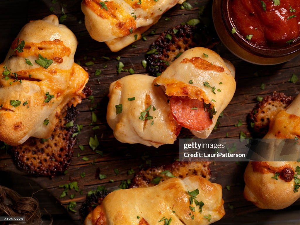 Mini Pepperoni Stromboli Bites
