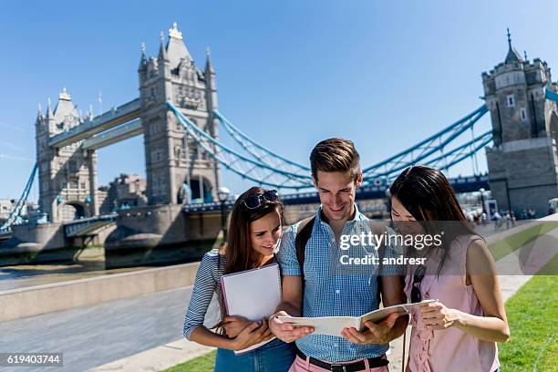 group of students in london - study abroad stock pictures, royalty-free photos & images