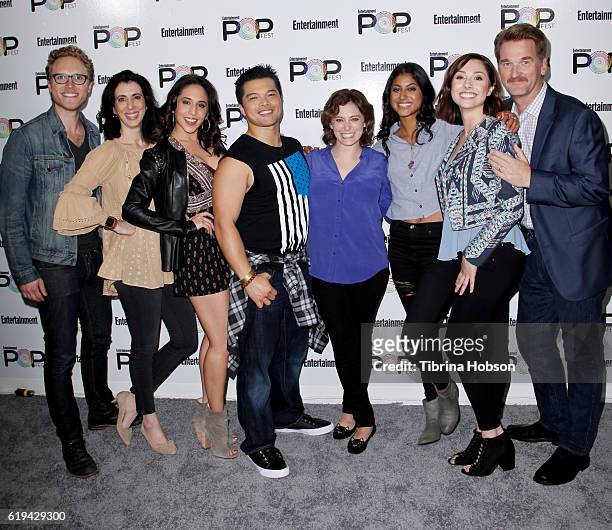 The cast and crew of Crazy Ex-Girlfriend, Jack Dolgen, Aline Brosh McKenna, Gabrielle Ruiz, Vincent Rodriguez III, Vella Lovell, Rachel Bloom, Rachel...