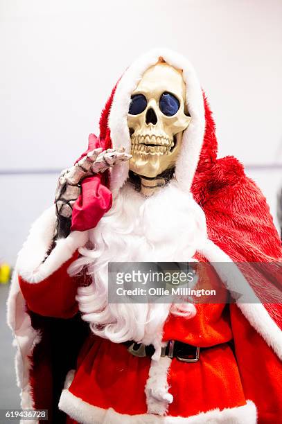 Discworld Farther Christmas Death on day 3 of the MCM London Comic Con at ExCel on October 30 2016 in London, England.