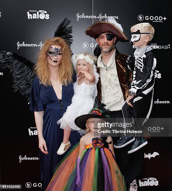 Kimberly Van Der Beek, James Van Der Beek and family attend the GOOD+ Foundation's 1st Halloween Bash at Sunset Gower Studios on October 30, 2016 in...