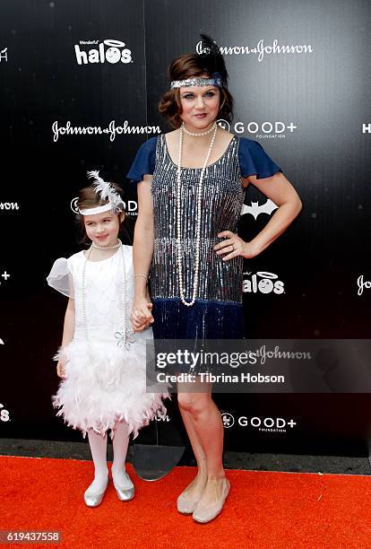 Tiffani Thiessen and her daughter, Harper Renn Smith, attend the GOOD+ Foundation's 1st Halloween Bash at Sunset Gower Studios on October 30, 2016 in...