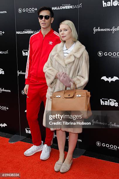 Gabe Saporta and Erin Fetherston attend the GOOD+ Foundation's 1st Halloween Bash at Sunset Gower Studios on October 30, 2016 in Hollywood,...