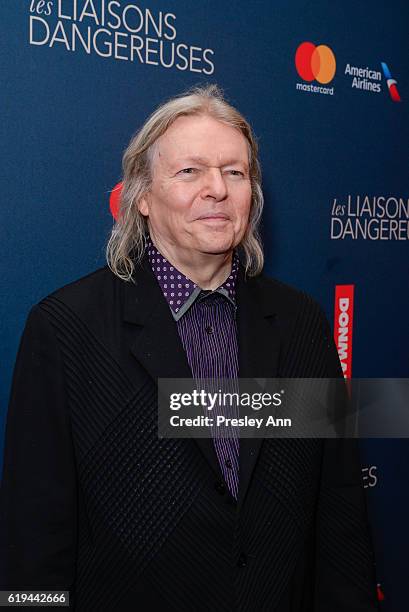 Christopher Hampton attends "Les Liaisons Dangereuses" Opening Night - Arrivals & Curtain Call at Booth Theatre on October 30, 2016 in New York City.