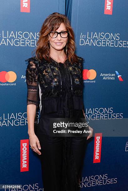 Gina Gershon attends "Les Liaisons Dangereuses" Opening Night - Arrivals & Curtain Call at Booth Theatre on October 30, 2016 in New York City.