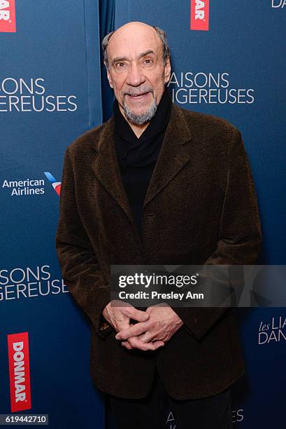 Murray Abraham attend "Les Liaisons Dangereuses" Opening Night - Arrivals & Curtain Call at Booth Theatre on October 30, 2016 in New York City.