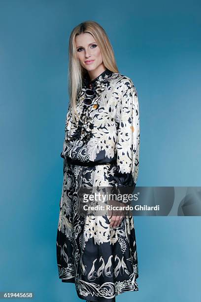 Actress Michelle Hunzicher is photographed for Self Assignment on September 2, 2016 in Venice, Italy.