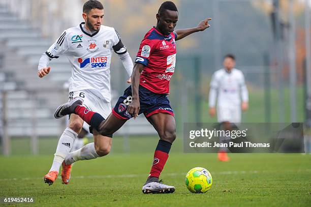 Joseph Romeric LOPY of Clermont during the French Ligue 2 between Clermont and Amiens at Stade Gabriel Montpied on October 29, 2016 in...