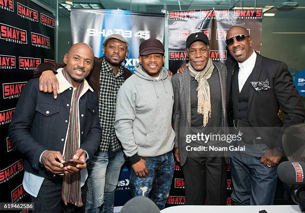 Romany Malco, Omar Epps, Sway Calloway, Danny Glover and J. B. Smoove visit the SiriusXM Studio on October 31, 2016 in New York City.