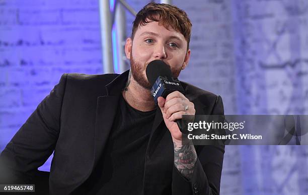 James Arthur takes part in the BUILD Series LDN: James Arthur at AOL London on October 31, 2016 in London, England.