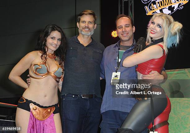 Actor Casper Van Dien and Bill Ostroff at day 33 of Stan Lee's Los Angeles Comic Con 2016 held at Los Angeles Convention Center on October 30, 2016...