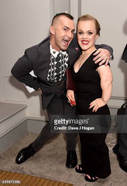 Louie Spence and Ellie Simmonds attend the Daily Mirror Pride of Britain Awards in Partnership with TSB at The Grosvenor House Hotel on October 31,...