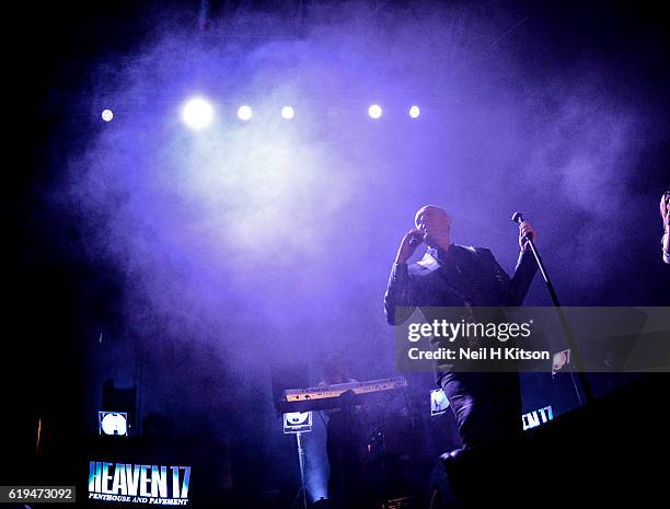 Glen Gregory of Heaven 17 performs at City Hall on October 25, 2016 in Sheffield, England.