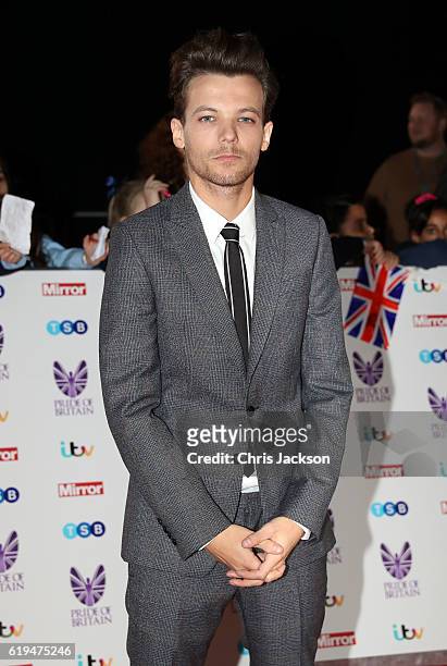 Louis Tomlinson attends the Pride Of Britain awards at the Grosvenor House Hotel on October 31, 2016 in London, England.