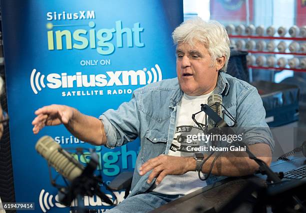 Jay Leno visits the SiriusXM Studio on October 31, 2016 in New York City.