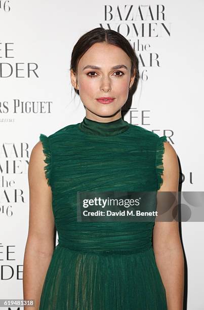 Keira Knightley attends the Harper's Bazaar Women of the Year Awards 2016 at Claridge's Hotel on October 31, 2016 in London, England.