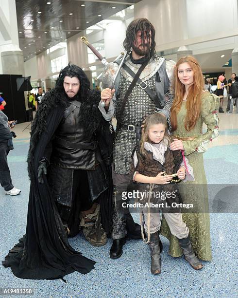 Game Of Thrones cosplayers at day 3 of Stan Lee's Los Angeles Comic Con 2016 held at Los Angeles Convention Center on October 30, 2016 in Los...