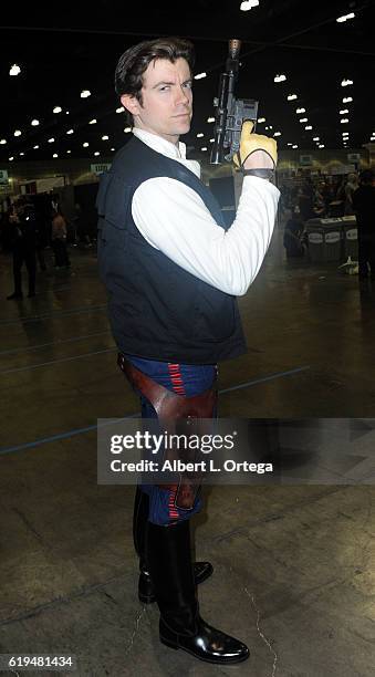 Cosplayer Bryan Morton as Han Solo at day 33 of Stan Lee's Los Angeles Comic Con 2016 held at Los Angeles Convention Center on October 30, 2016 in...