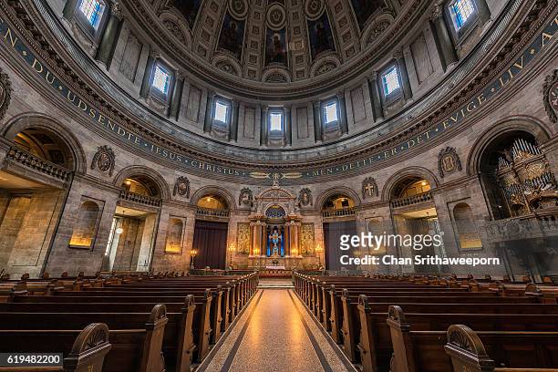 interior of frederik's church (frederiks kirke) , copenhagen , denmark - palace stock pictures, royalty-free photos & images