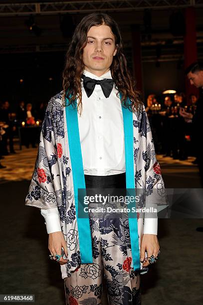 Musician Garrett Borns, aka BORNS, wearing Gucci, attends the 2016 LACMA Art + Film Gala Honoring Robert Irwin and Kathryn Bigelow Presented By Gucci...