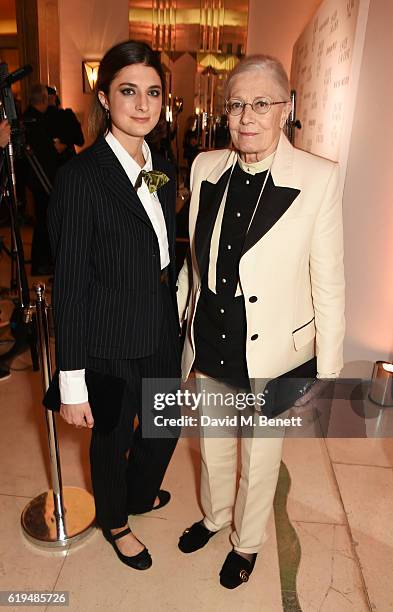 Daisy Bevan and Vanessa Redgrave attend the Harper's Bazaar Women of the Year Awards 2016 at Claridge's Hotel on October 31, 2016 in London, England.