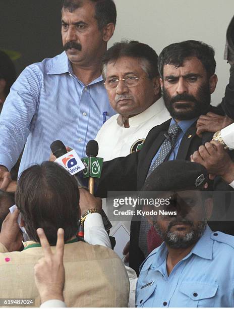 Pakistan - Former Pakistani President Pervez Musharraf arrives at Karachi airport on March 24, 2013. Musharraf returned to Pakistan after four years...