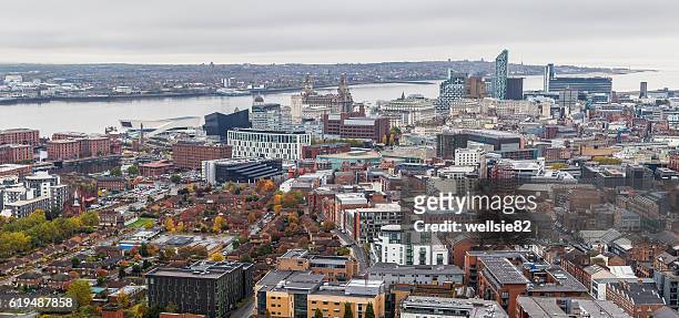 liverpool skyline - river mersey liverpool stock pictures, royalty-free photos & images