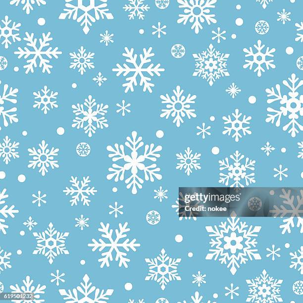 snowflakes seamless pattern - christmas seamless pattern stock illustrations