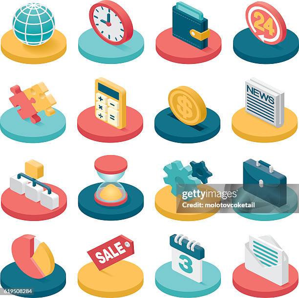 ilustraciones, imágenes clip art, dibujos animados e iconos de stock de 3 d iconos de negocios - exercising stock illustrations