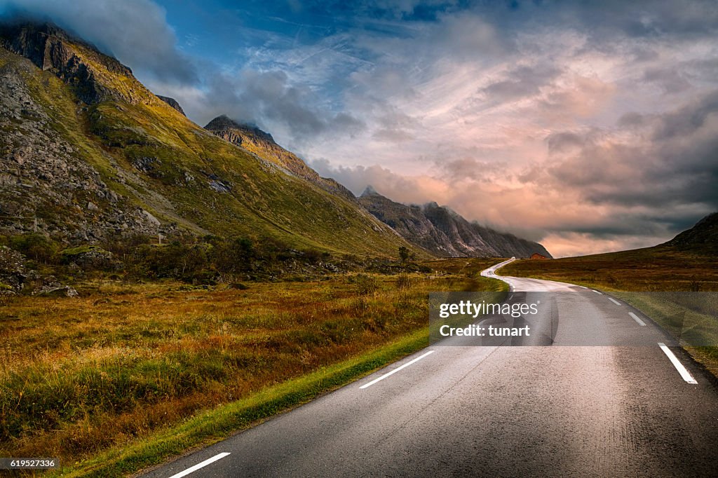 Road in Lofoten, Norway