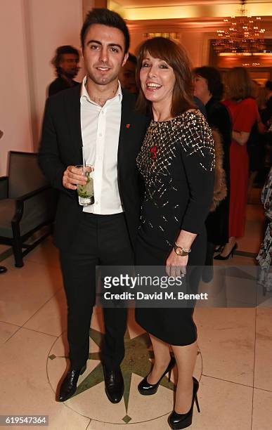 Kay Burley and son Alexander Kutner attend the Harper's Bazaar Women of the Year Awards 2016 at Claridge's Hotel on October 31, 2016 in London,...