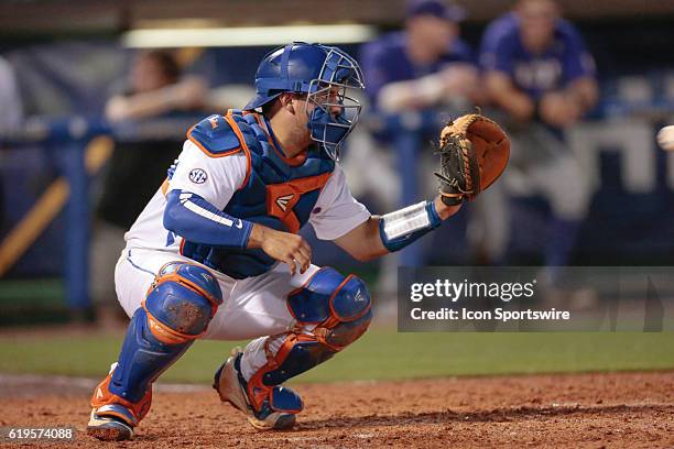 Florida Gators catcher Mike Rivera during the LSU Tigers versus the Florida Gators Second Round game of the SEC Baseball Tournament at Hoover...