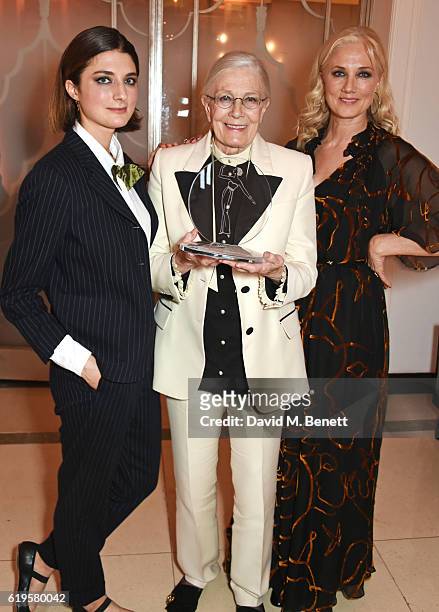 Daisy Bevan, British Icon winner Vanessa Redgrave and Joely Richardson attend the Harper's Bazaar Women of the Year Awards 2016 at Claridge's Hotel...