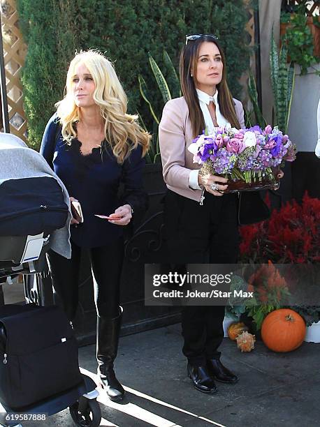 Kyle Richards and Kim Richards are seen on October 31, 2016 in Los Angeles, California.