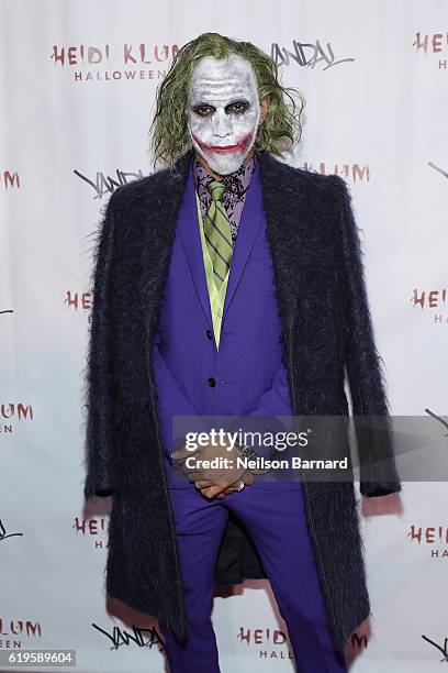 Racing driver Lewis Hamilton attends Heidi Klum's 17th Annual Halloween Party sponsored by SVEDKA Vodka at Vandal on October 31, 2016 in New York...