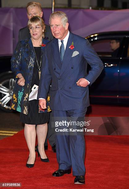 Prince Charles, Prince of Wales attends the Pride Of Britain Awards at The Grosvenor House Hotel on October 31, 2016 in London, England.