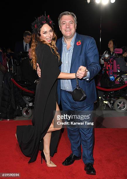 Katya Jones and Ed Balls attend the Pride Of Britain Awards at The Grosvenor House Hotel on October 31, 2016 in London, England.