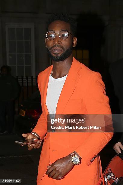 Tinie Tempah attending the Harper's Bazaar Women of the Year Awards on October 31, 2016 in London, England.