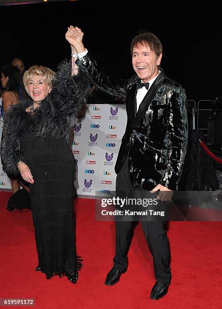 Gloria Hunniford and Sir Cliff Richard attend the Pride Of Britain Awards at The Grosvenor House Hotel on October 31, 2016 in London, England.