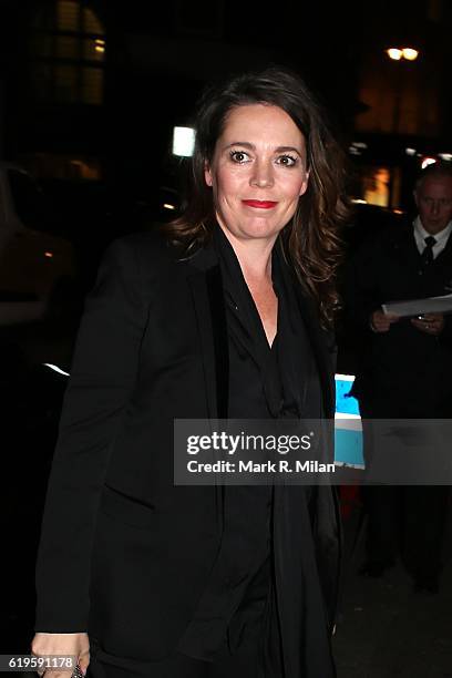 Olivia Colman attending the Harper's Bazaar Women of the Year Awards on October 31, 2016 in London, England.