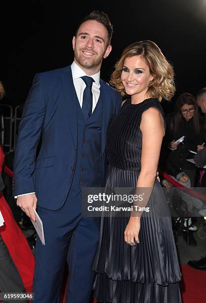 Richie Myler and Helen Skelton attend the Pride Of Britain Awards at The Grosvenor House Hotel on October 31, 2016 in London, England.