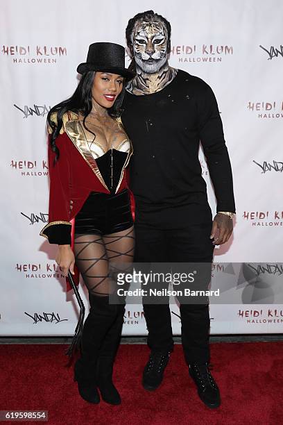 Kelvin Sheppard and guest attend Heidi Klum's 17th Annual Halloween Party sponsored by SVEDKA Vodka at Vandal on October 31, 2016 in New York City.