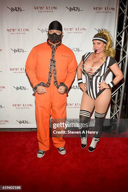 Ice-T and Coco Austin attend Heidi Klum's 17th Annual Halloween Party at Vandal on October 31, 2016 in New York City.